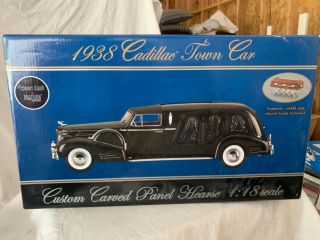 Precision Miniatures 1938 Cadillac Town Car Custom Carved Panel Hearse 1/18 Nib