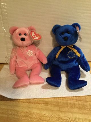 Ty Beanie Baby Bears Sakura Ii And Unity