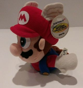 Vintage Nintendo 64 Flying Mario Mario Bros 6 " Beanbag Plush Toy Doll Bd&a
