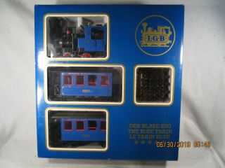 Lgb 1881 - 1991 Blue Train Set 20301 G Scale,  Transformer Xtra Track Vgc