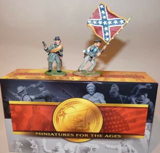 Conte American Civil War,  Texas Brigade Officer And Flagbearer,  2 Figures