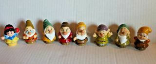 Fisher - Price Little People Snow White And The Seven Dwarfs Figures Set Of 8 Euc