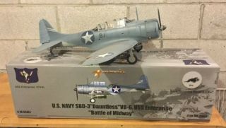 Us Navy Sbd - 3 Dauntless Vb - 6 Uss Enterprise Battle Of Midway Merit 1:18