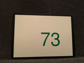 Mtg Magic The Gathering Test Misprint Number Card Green 73