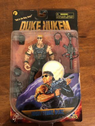 1997 Duke Nukem Action Figure Night Strike Duke 3d Realms Resaurus Rare