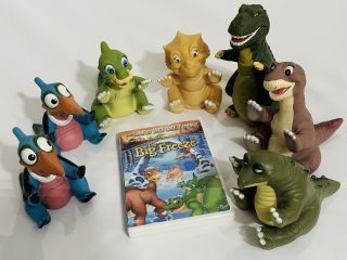 1988 Pizza Hut Land Before Time Dinosaur Puppets Complete Set Of 6 Plus 1 Extra