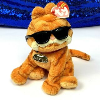 Ty Garfield The Cat - Cool Cat Beanie Baby - With Tags 2004 Retired 7’inch
