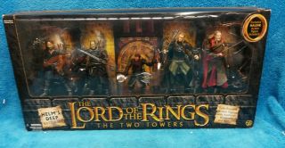 Lord Of The Rings Helms Deep Battle 5 Pack Figure Set Nib Lotr Thaldir Toy Biz