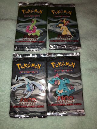 Pokemon Neo Genesis Booster Packs As Seen In Pictures All 4 Art