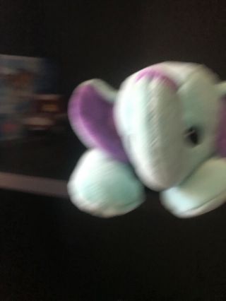 Ty Pillow Pals Squirt The Elephant Teal Blue & Purple 1998 Stuffed Animal Plush