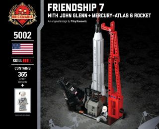 Friendship 7 W/ Mercury - Atlas 6 Rocket - Display Model - Brickmania® Building Kit