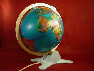 Vintage 80s Fisher Price Light Up World Globe Teaching Learning