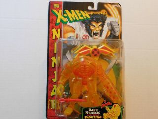X - Men Ninja Force Dark Nemesis With Spear Shooting Staff Moc Toybiz 1996 Marvel