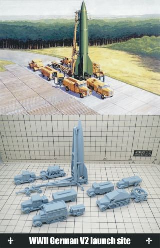 1/144 Resin Kits Wwii German V2 Launch Site