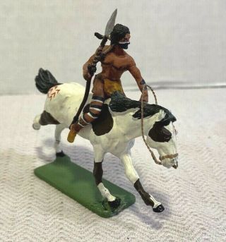 J.  R.  Risley Miniatures Civil War Mounted Sioux Warrior - Lead Metal Toy Soldiers