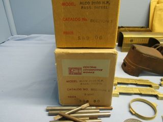 CENTRAL LOCOMOTIVE / BRASS PARTS FROM 4 KITS PLUS BRASS TENDER 12