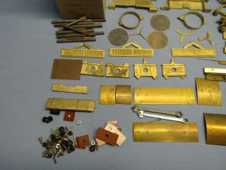 CENTRAL LOCOMOTIVE / BRASS PARTS FROM 4 KITS PLUS BRASS TENDER 7