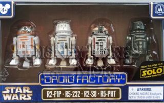 Disney Parks Droid Factory Solo A Star Wars Story Astromech 4pack R2 - F1p R5 - 232