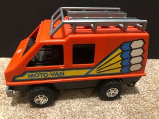 Moto - Van Vintage 1977 Adventure People Fisher Price Orange Moto Van Motovan