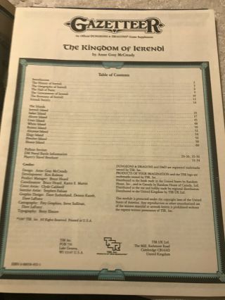 Vintage TSR Dungeons & Dragons D&D RPG Gazetteer Ierendi Unpunched 6