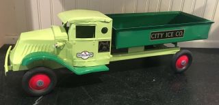Steelcraft City Ice Company Delivery Truck Pressed Steel 1930s Mack Truck