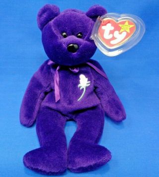 Ty Beanie Baby Princess Diana The Bear (8 Inch) 1997 Tags Plush Toy Retired