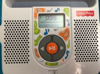 Fisher Price Kid Tough MP3 Music Player Microphone Karaoke Blue Stereo Boombox 2