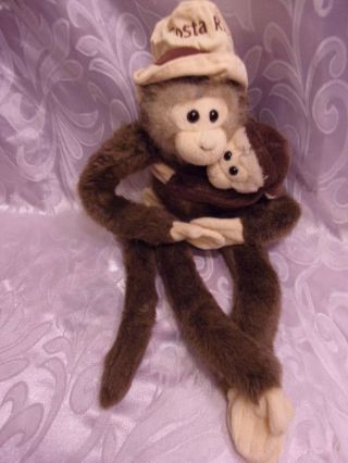 Costa Rica Handing Monkey & Baby 18 " Plush Soft Toy Stuffed Animal