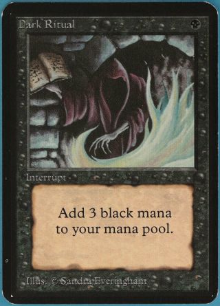 Dark Ritual Alpha Nm - M Black Common Magic The Gathering Card (34645) Abugames