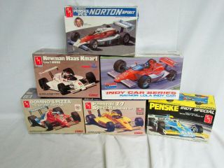 Indy Cars - - Monogram - - Amt - - Plastic Model Kits - - 6 - - 6 - - Old Stock - - Buy It Now -