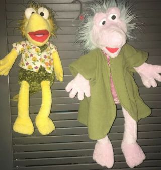 Rare Muppets Fraggle Rock Wembley & Mokey Stuff Plush Henson Manhattan Toys Vguc