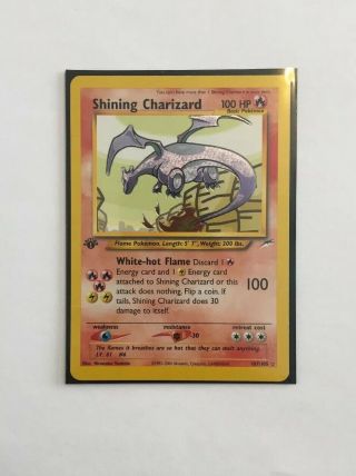 Pokemon Rare 1st Edition Neo Destiny Shining Charizard Holo 107/105