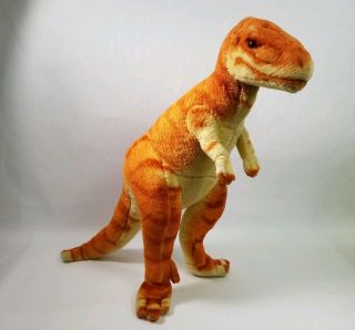 22 " T - Rex Orange Dinosaur Toy Network 2008 Wire Plush Stuffed Animal