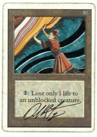 Forcefield - Unlimited MTG - Dan Frazier signed & altered 3
