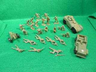 Vintage Timmee Army Soldiers And Vehicles