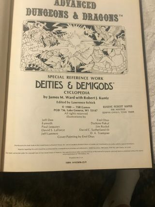 ADVANCED DUNGEONS & DRAGONS Deities & Demigods D&D TSR and Cthulhu 144 Pages 7