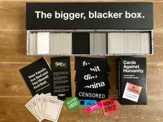 Cards Against Humanity Base Expansion Packs Bigger Blacker Box Stickers Slap 45
