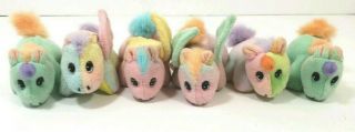 1990’s Pound Puppies Mini Ponies 3” Pastel Colors Unicorn & Winged Ponies