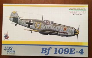 Bf 109e - 4 - Eduard 1/32 Unassembled Aircraft Kit 3403 - W/ Books,  Decals,