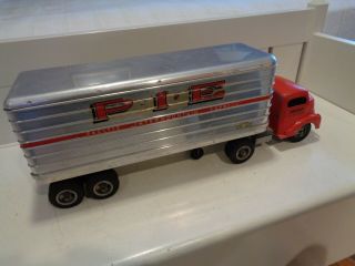 Vintage Smith Miller Red And Silver P.  I.  E.  Tractor Trailer