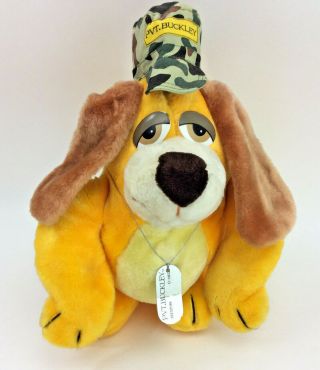 Private Buckley Dog Tags Mighty Star Military Hat Camo Plush Stuffed Animal 14 "