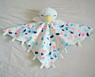 Oh Joy Target White Swan Bird Security Blanket Lovey Baby Green Stripes