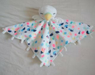 Oh Joy Target White Swan Bird Security Blanket Lovey Baby Green Stripes 2
