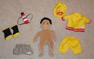 Retired The Beanie Kids " Rascal " Fireman Firefighter Uniform Stuffed Doll 7 Pc
