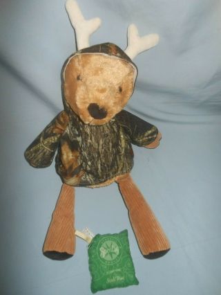 Scentsy Buddy Buck The Deer In Camo Hoodie With Iced Pine Scent Pak