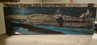 1969 Monogram Model Kit Nuclear Carrier Uss Enterprise Ship H - 489 (1/720)