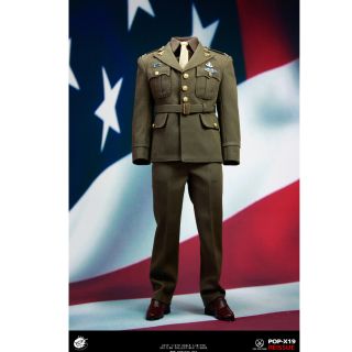 Poptoys 1/6 Scale X19 World War Ii Golden Age Us Captain Uniform Suits Reissue