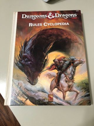 Dungeons And Dragons Rules Cyclopedia - Tsr 1071 D&d 1991 Hard Cover