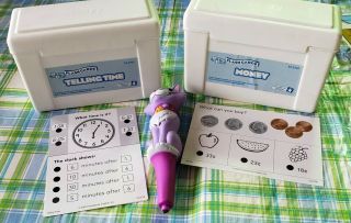 Educational Insights Hot Dots Talking Pen & Money & Telling Time Flash Cards