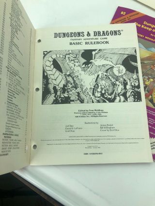 Dungeons And Dragons Basic Set TSR 1011 Red Dice D&D Character Record Sheets B14 5